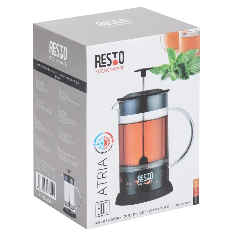 Френч-пресс RESTO 90502, 0,8л, Чёрный
