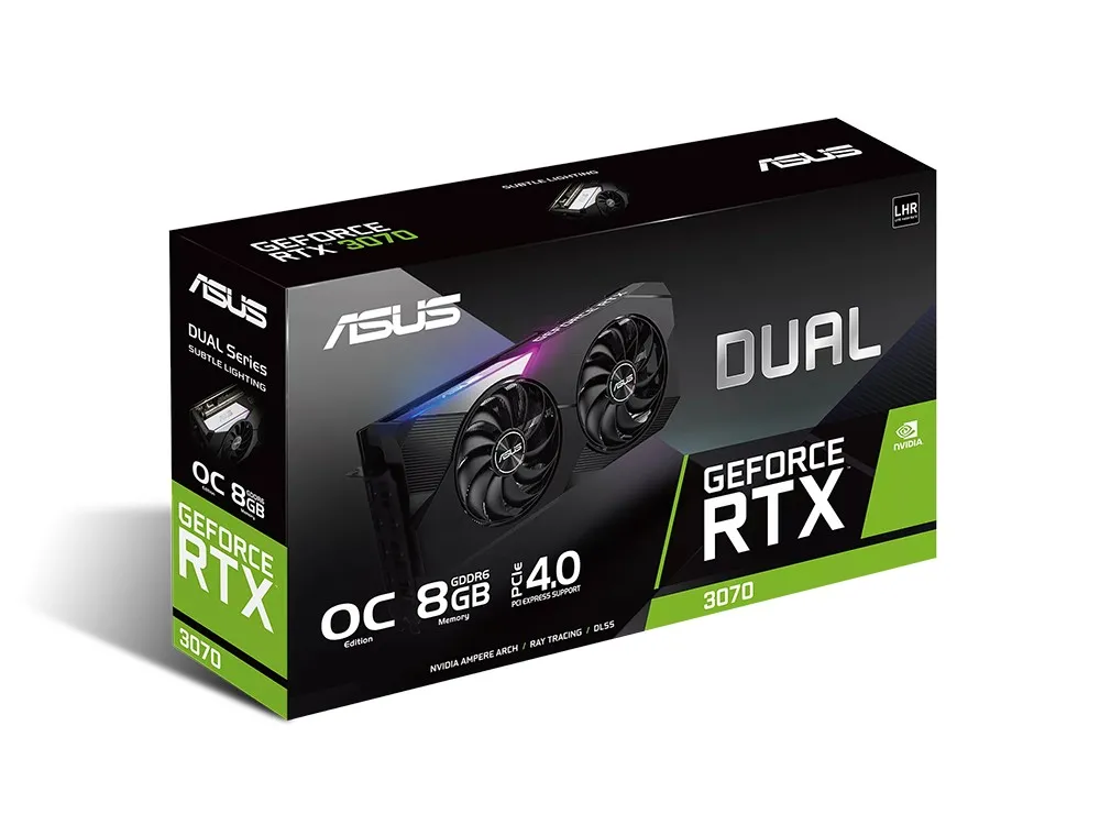 Placă Video ASUS DUAL-RTX3070-O8G-V2,  8GB GDDR6 256bit