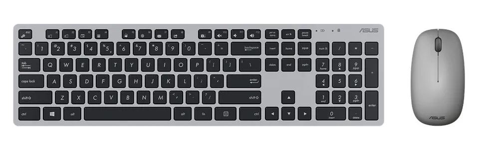 Set Tastatură + Mouse ASUS W5000, Fără fir, Gri