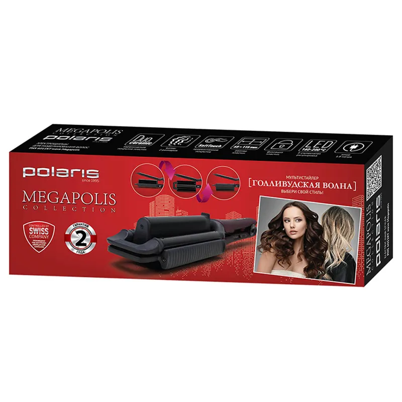 Styler Polaris Megapolis Collection PHS 6011KT, Negru | Violet