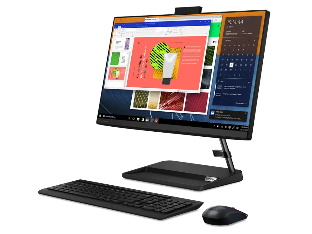Computer All-in-One Lenovo IdeaCentre 3 22ITL6, 21,5", Intel Core i3-11100B, 8GB/256GB, Windows 11 Home, Negru