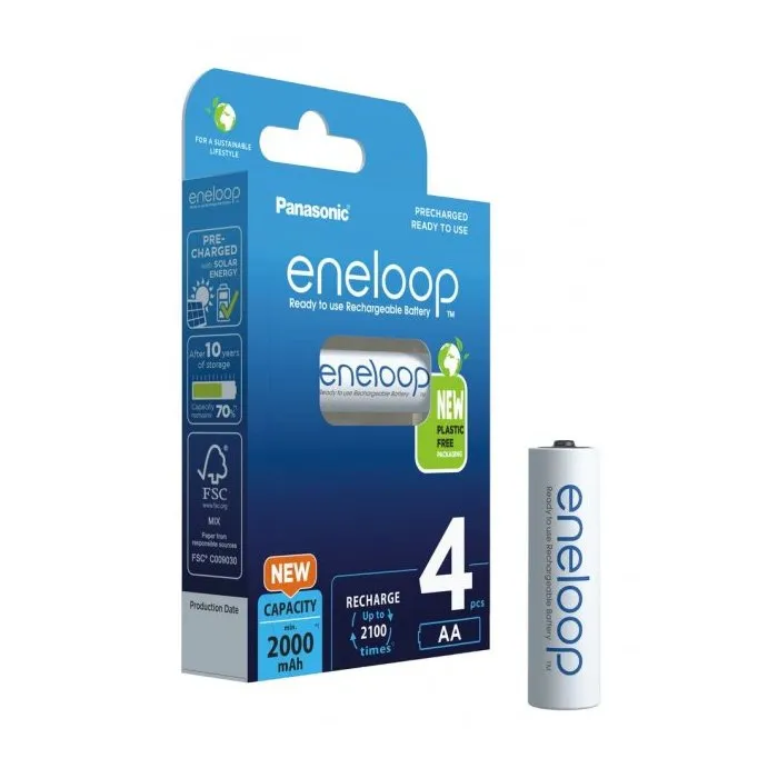  AA  Eneloop 2000mAh, Blister*4, Panasonic, BK-3MCDE/4BE