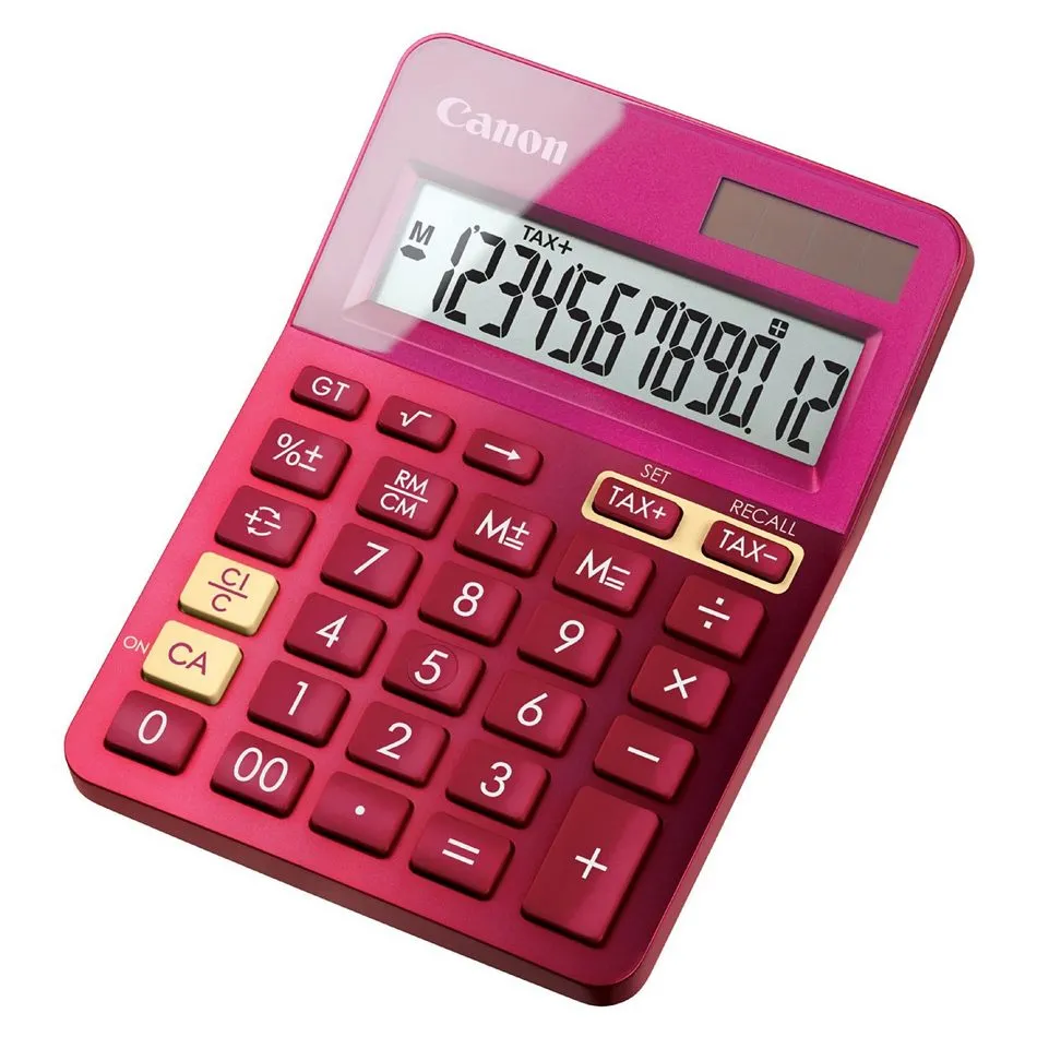 Calculator Canon LS-123K PK, 12 digit, Pink