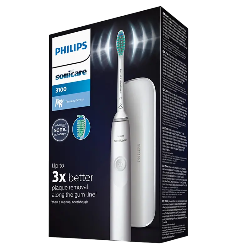 Periuța de dinți electrică sonică Philips HX3673/13, Alb