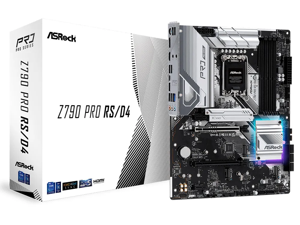 Материнская плата ASRock Z790 PRO RS/D4, LGA1700, Intel Z790, ATX