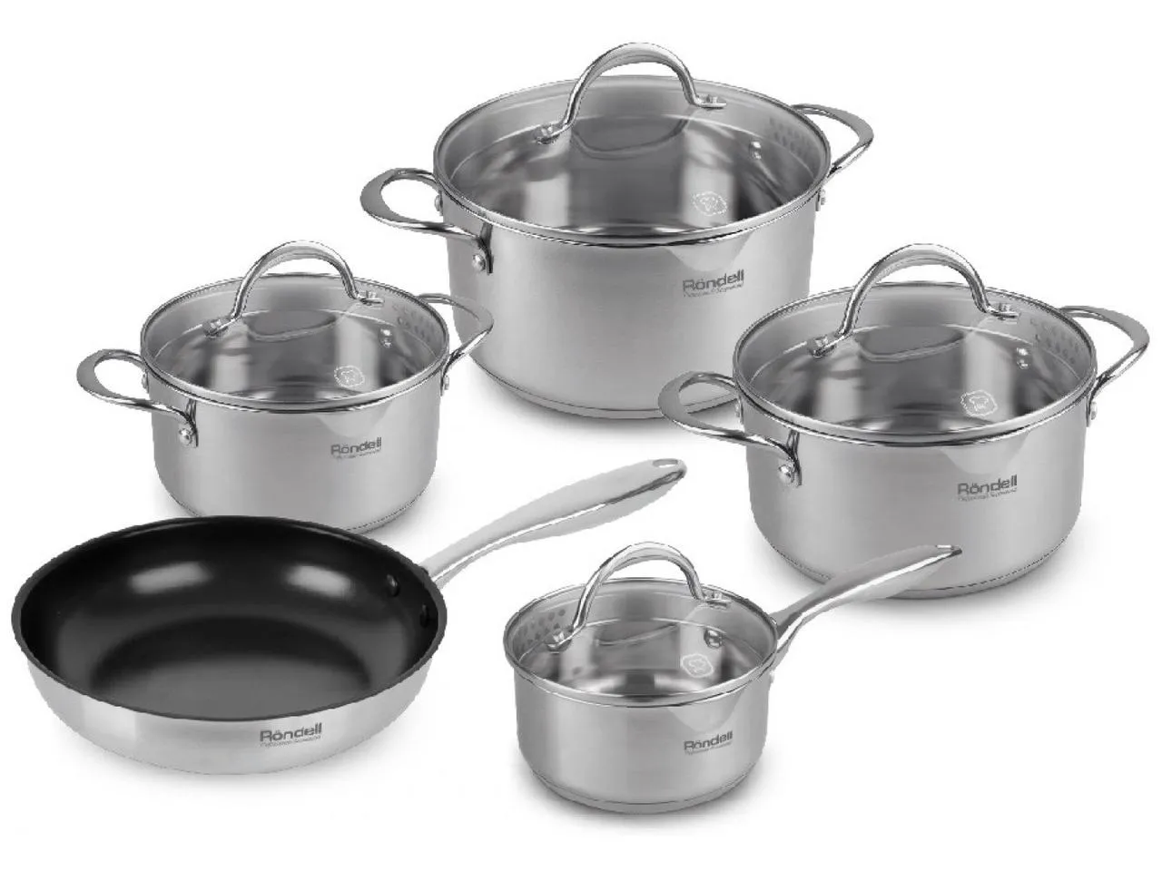 Набор посуды Rondell RDS-1290, 1,9л, Нержавеющая сталь