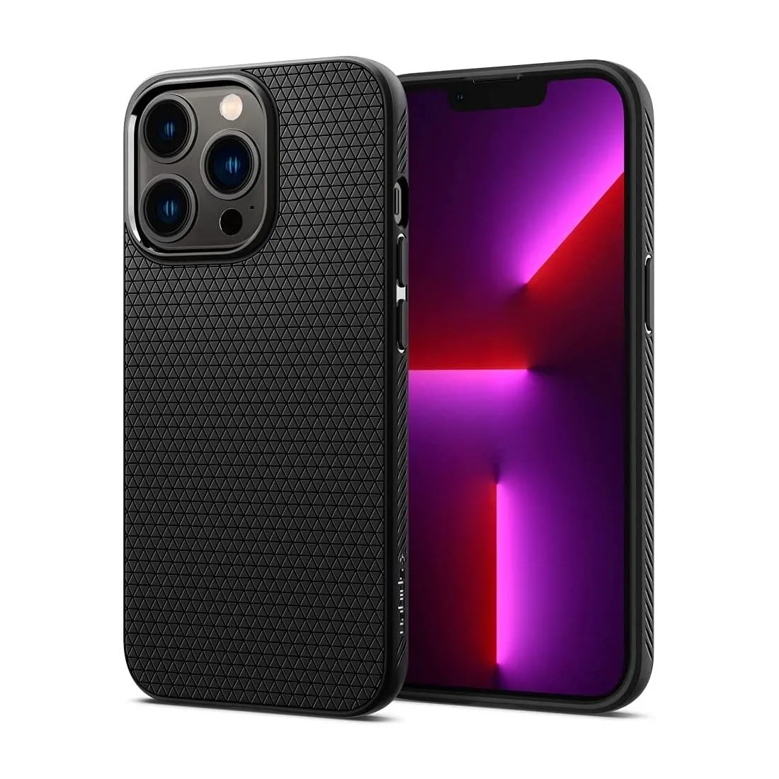 Чехол Spigen iPhone 13 Pro Max, Liquid Air, Матовый черный