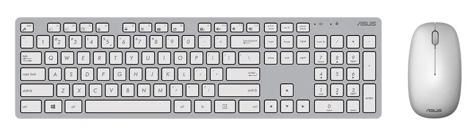 Set Tastatură + Mouse ASUS W5000, Fără fir, Alb