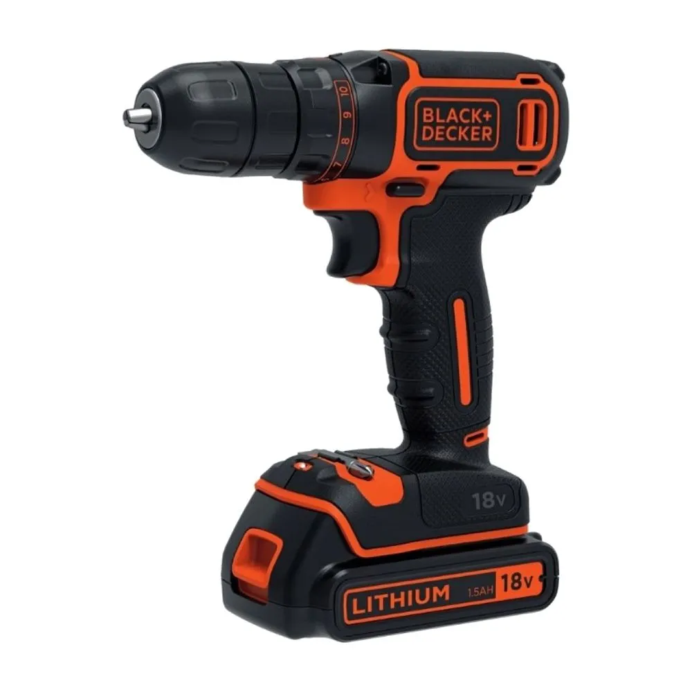 Аккумуляторная дрель-шуруповерт Black+Decker BDCDC18B-QW