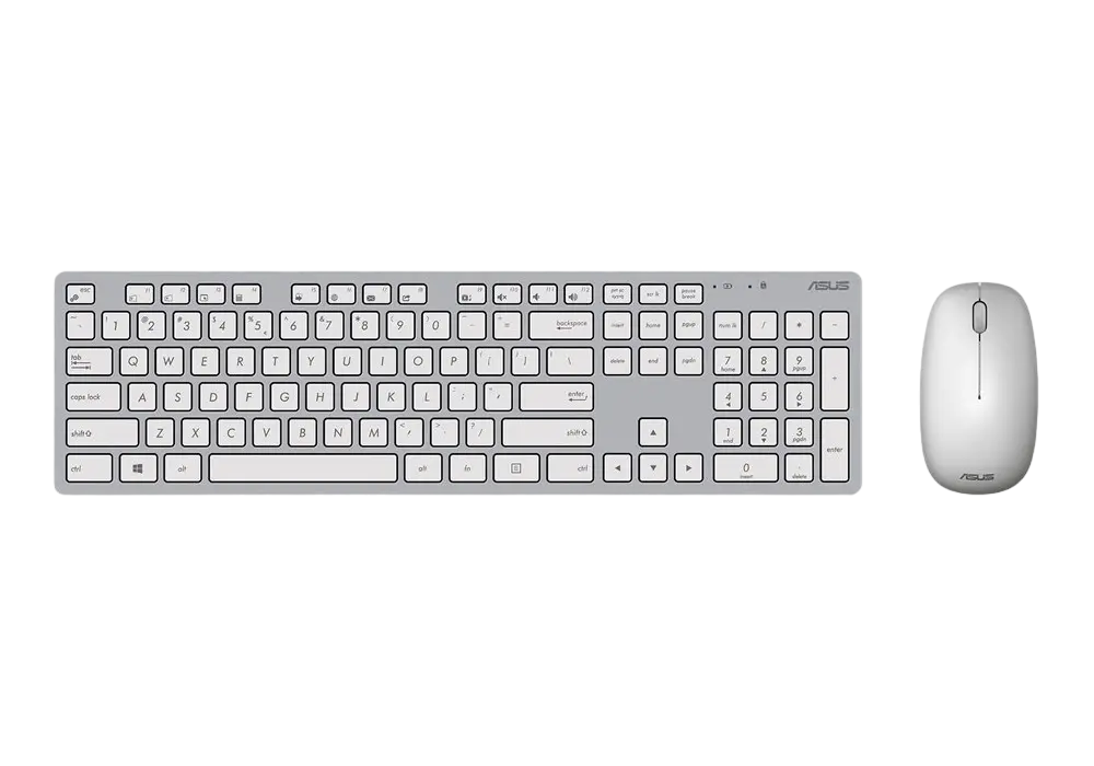 Set Tastatură + Mouse ASUS W5000, Fără fir, Alb
