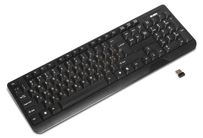 Tastatură SVEN KB-C2200W, Fără fir, Negru
