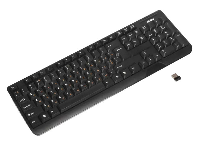 Tastatură SVEN KB-C2200W, Fără fir, Negru