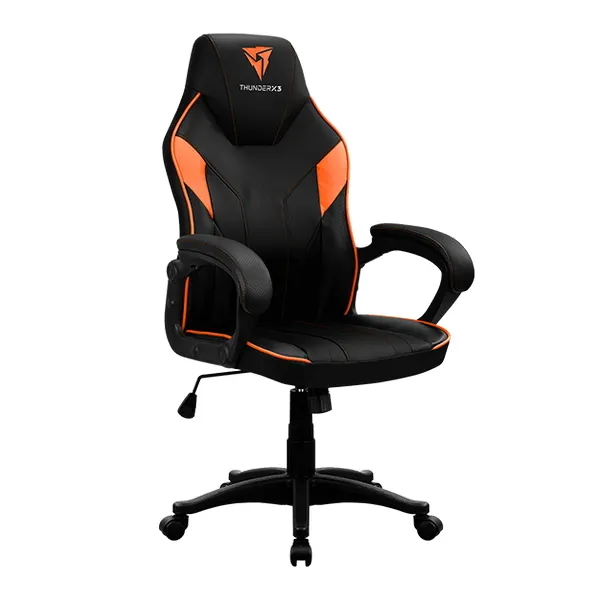 Scaun Gaming ThunderX3 EC1, PU Piele, Negru/Portocaliu