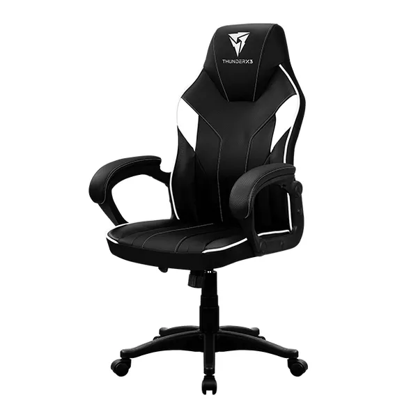 Scaun Gaming ThunderX3 EC1, PU Piele, Negru/Alb