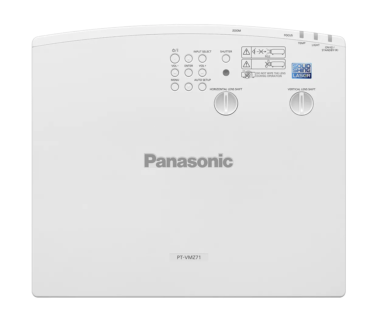 Projector Panasonic PT-VMZ71; LCD, WUXGA, Laser 7000 Lum, 3000000:1, 1.6 x Zoom, LAN, White