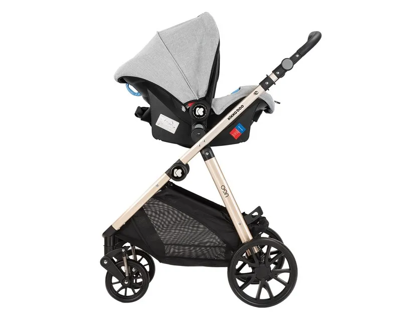 Cărucior 3-în-1 Kikka Boo Ugo, Gri deschis