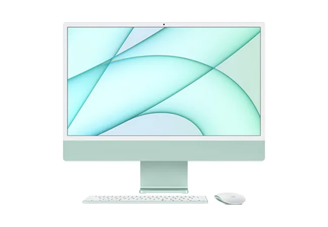 Computer All-in-One Apple iMac A2438, M1 with 8-core CPU and 8-core GPU, 16GB/512GB, macOS Big Sur, Verde