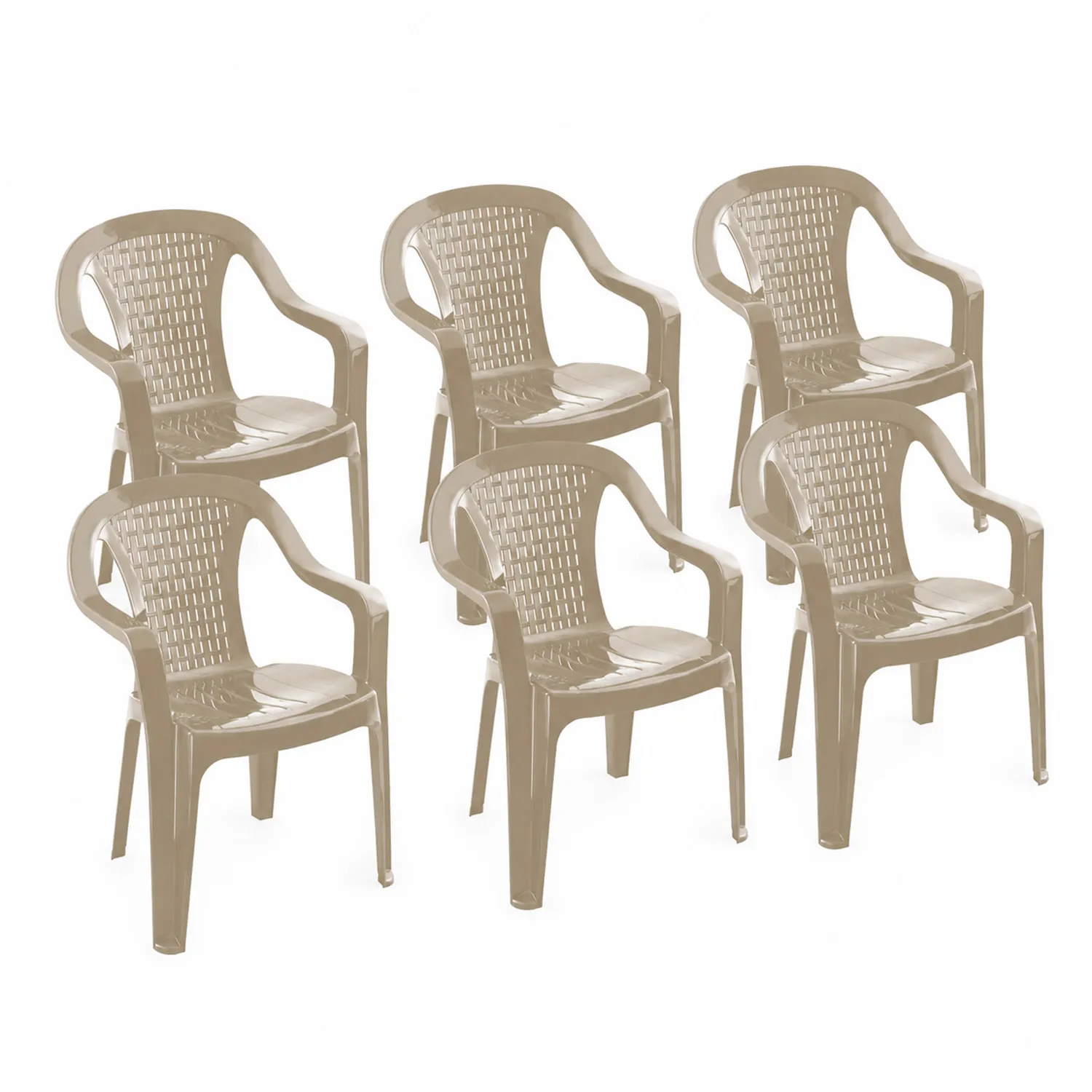 TikTok Set de 6 scaune Scaun Valerija Elegant (capucino-bej)