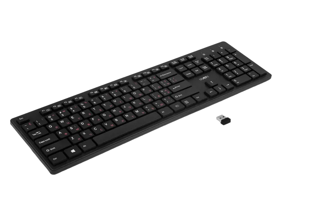 Tastatură SVEN KB-E5800W, Fără fir, Negru