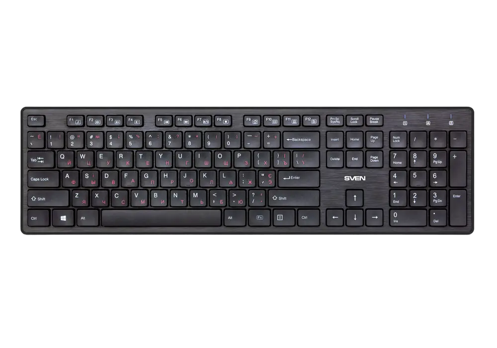 Tastatură SVEN KB-E5800W, Fără fir, Negru