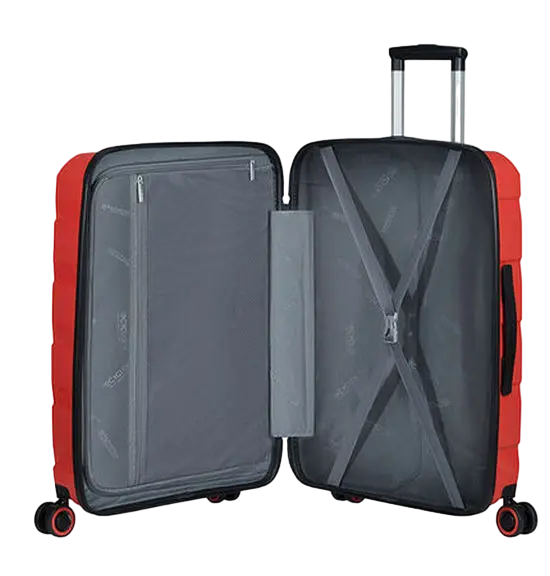 Valiza American Turister AIR MOVE 4 roti 66/24 TSA rosu coral