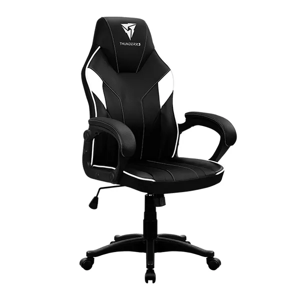Scaun Gaming ThunderX3 EC1, PU Piele, Negru/Alb