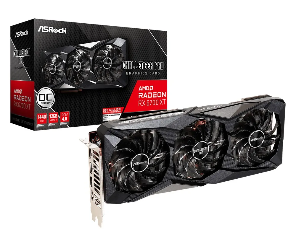Placă Video ASRock Radeon RX 6700 XT Challenger Pro 12G OC, 12GB GDDR6 192bit