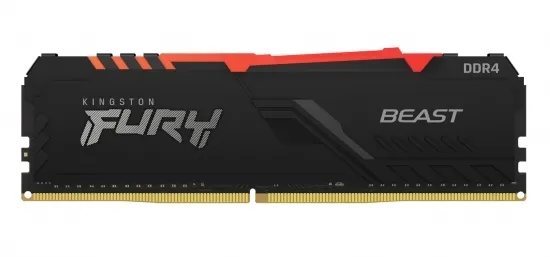 16GB DDR4-3600MHz  Kingston FURY Beast RGB (KF436C18BBA/16), CL18-22-22, 1.35V, Intel XMP 2.0, Blk