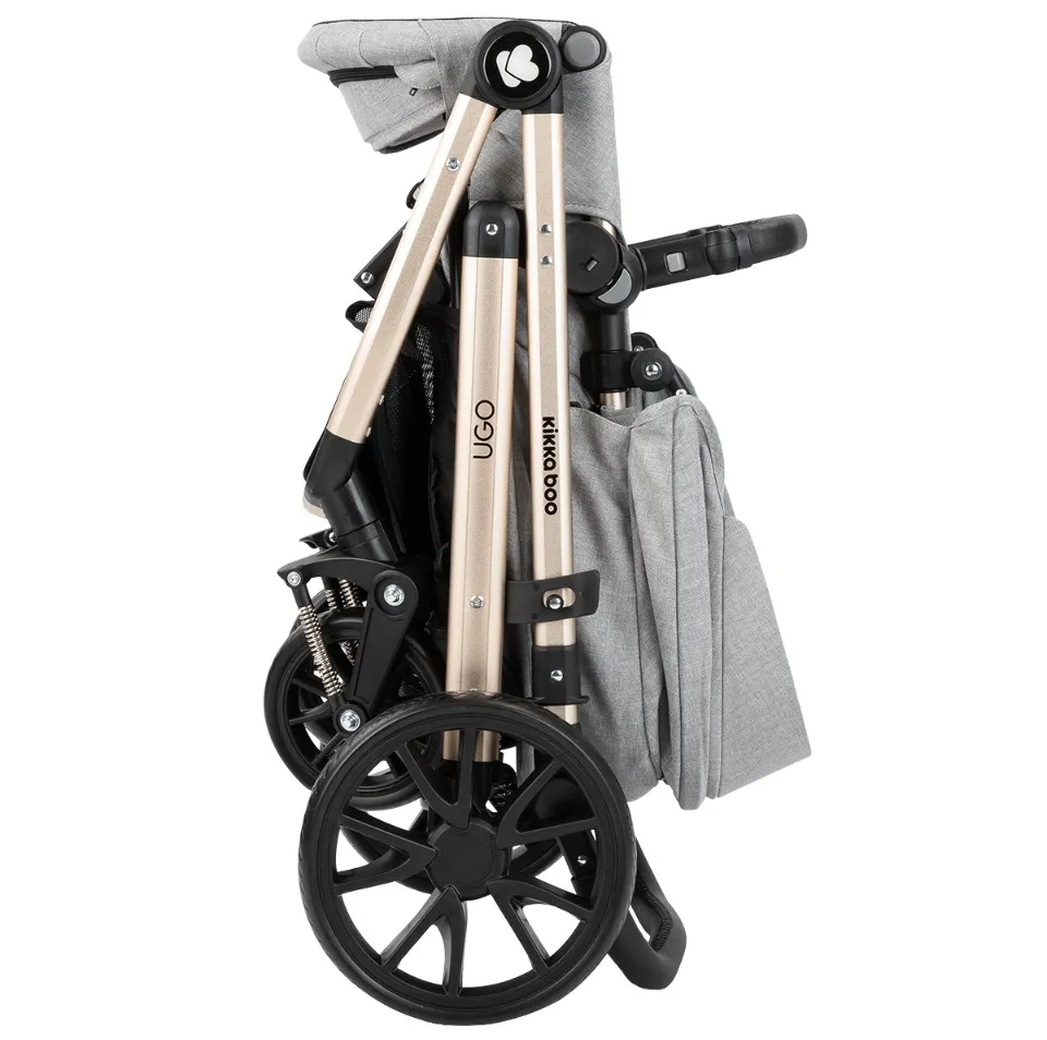 Cărucior 3-în-1 Kikka Boo Ugo, Gri deschis