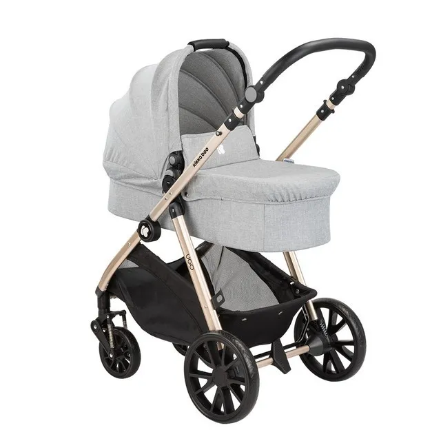 Cărucior 3-în-1 Kikka Boo Ugo, Gri deschis