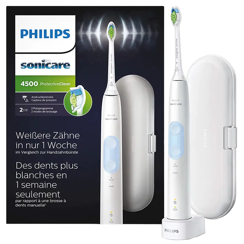 Periuța de dinți electrică sonică Philips HX6839/28, Alb | Albastru