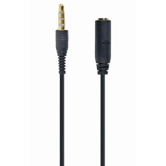 Audio Adaptor Cablexpert CCA-419, 3.5mm 4-pin (M) - 3.5mm 4-pin (F), 0,18m, Negru