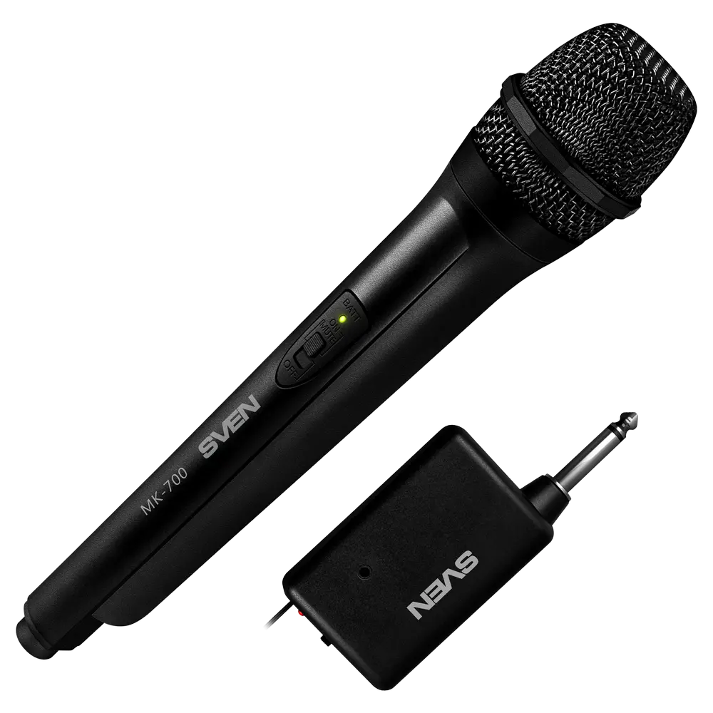 Microfon Karaoke SVEN MK-700, Fără fir, Negru