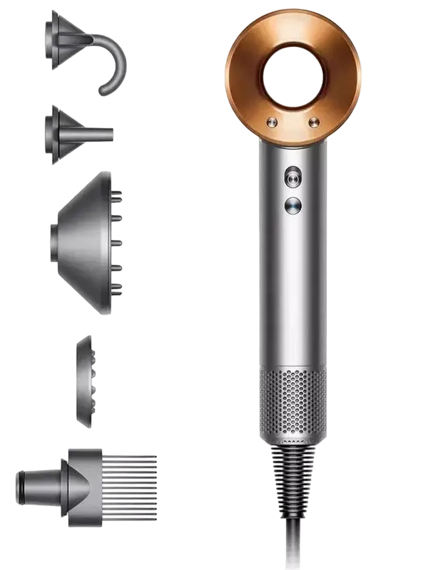 Фен Dyson Supersonic HD07, 1600Вт, Nickel/Cooper
