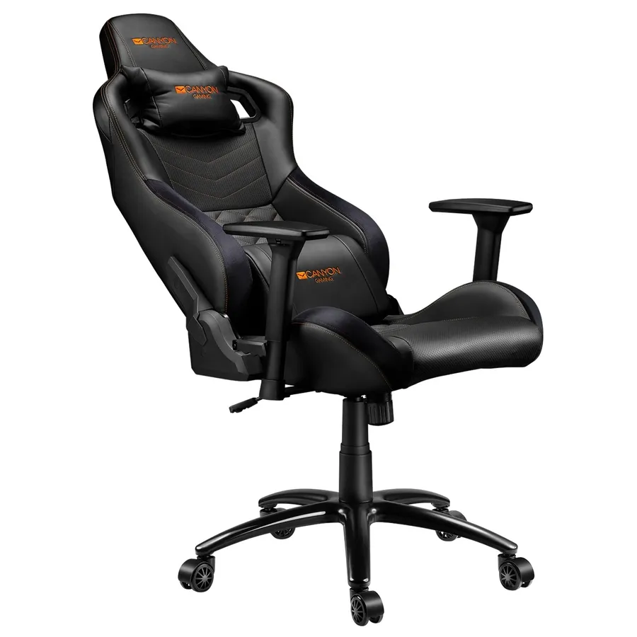 Scaun Gaming Canyon Nightfall, PU Piele, Negru