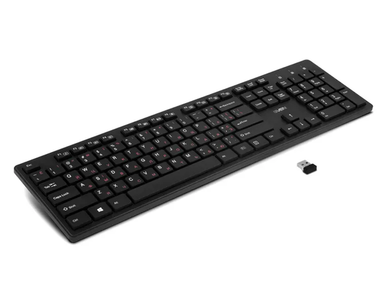 Tastatură SVEN KB-E5800W, Fără fir, Negru
