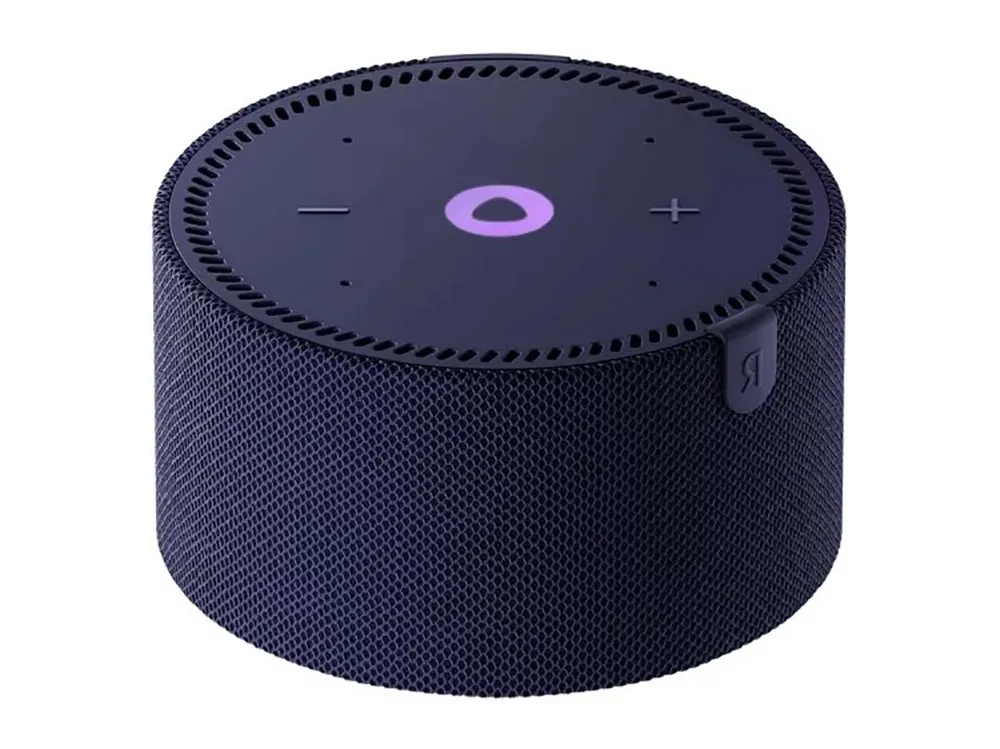 Yandex station mini YNDX-00020B  Blue with clock.