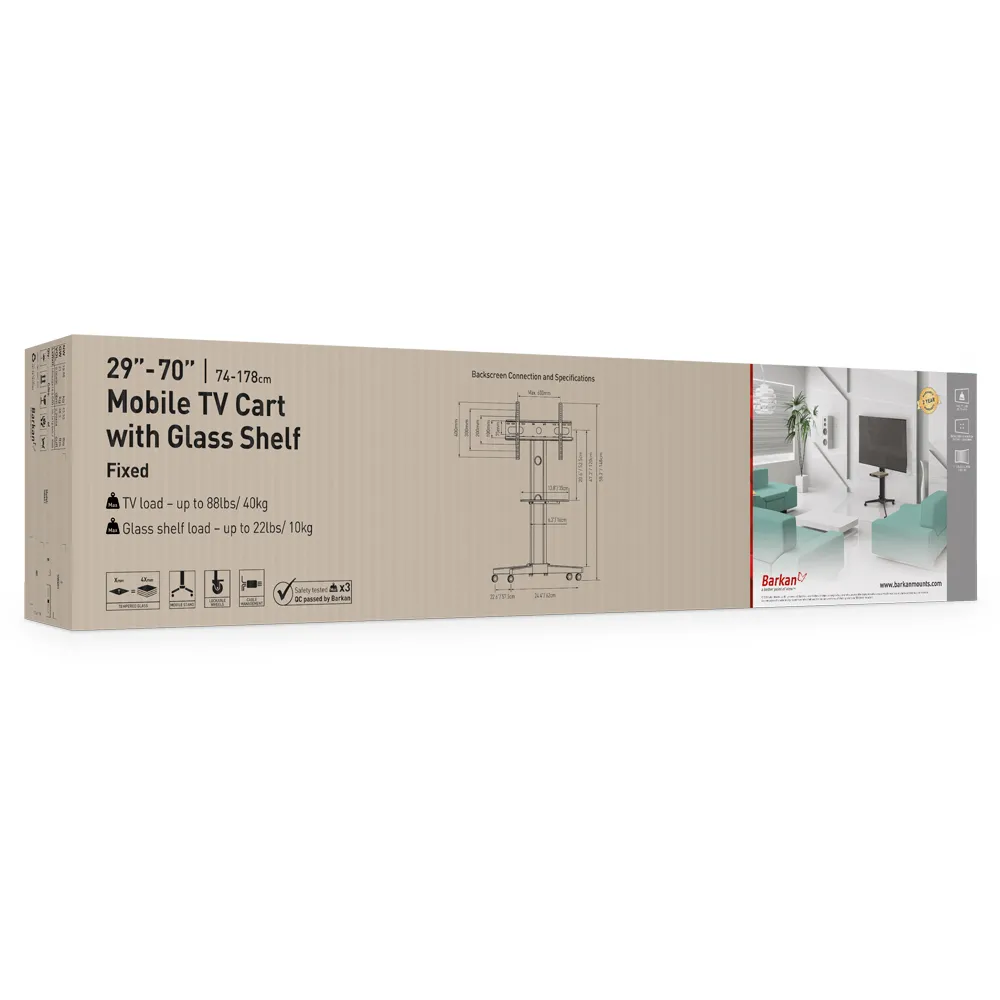 Suport pentru TV pe picior BARKAN SW401, Negru