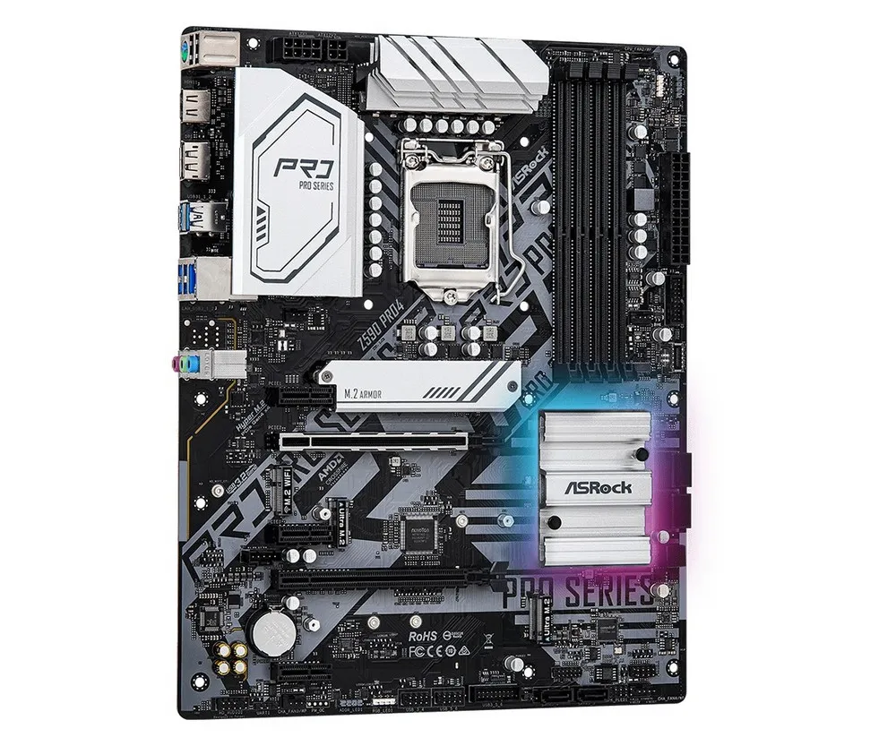 Материнская плата ASRock Z590 Pro4, LGA1200, Intel Z590, ATX