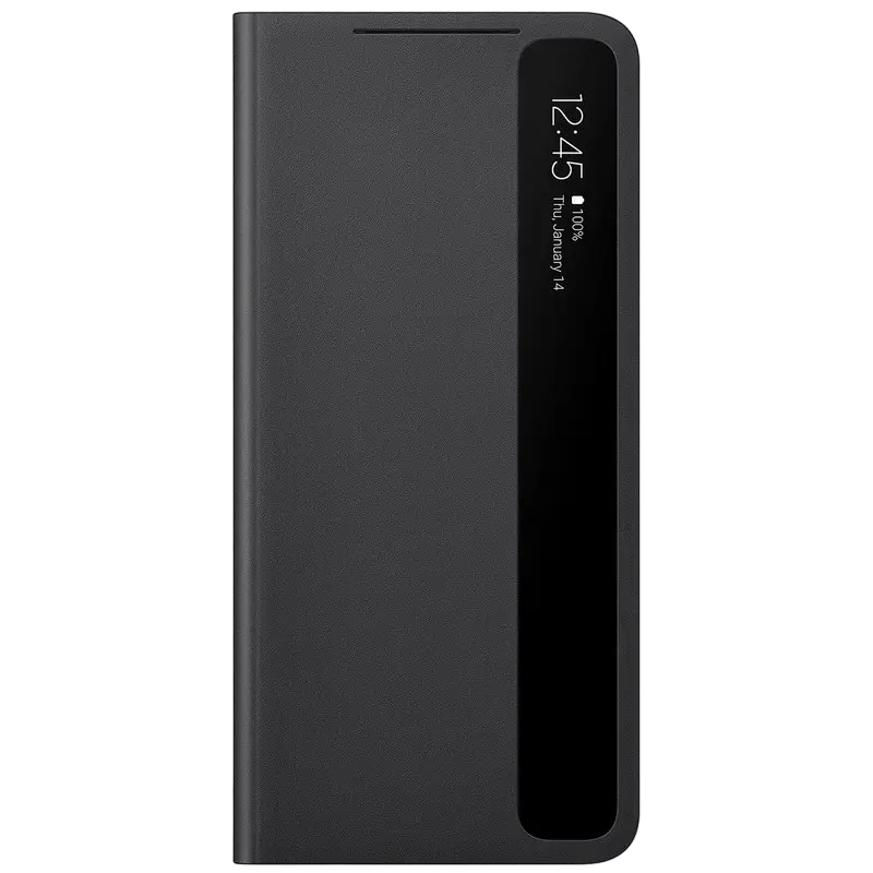 Husă Samsung Smart Clear View Cover for Galaxy S21 Ultra, Negru