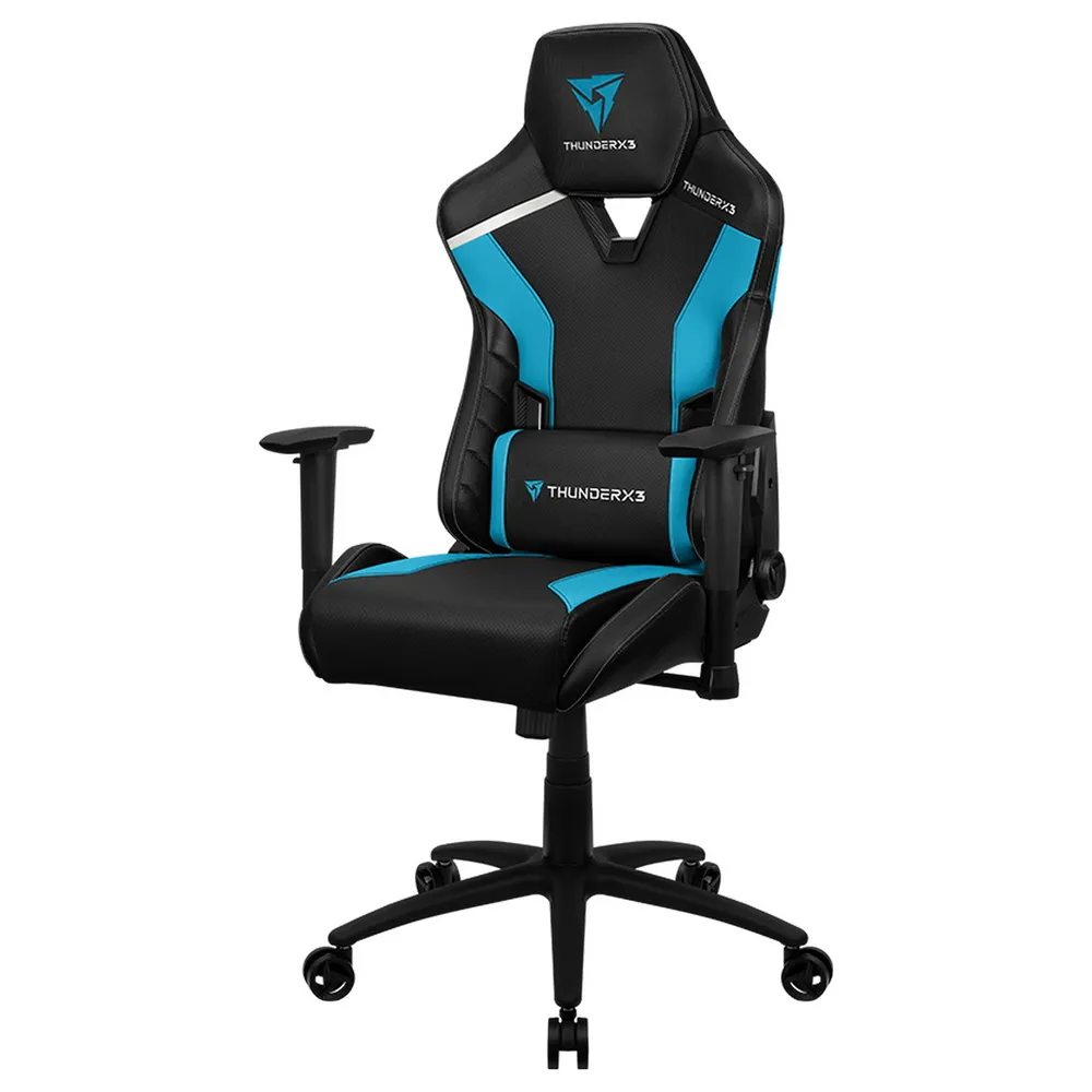 Scaun Gaming ThunderX3 TC3, PU Piele, Negru/Albastru