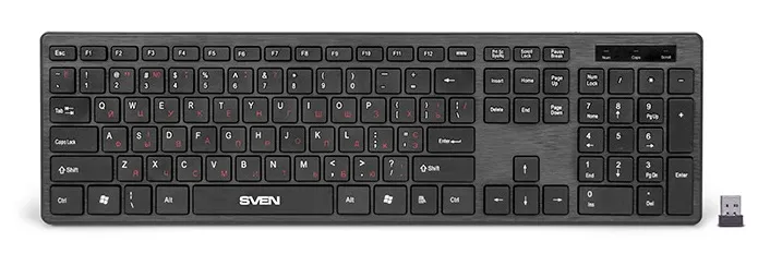 Tastatură SVEN KB-E5900W, Fără fir, Negru