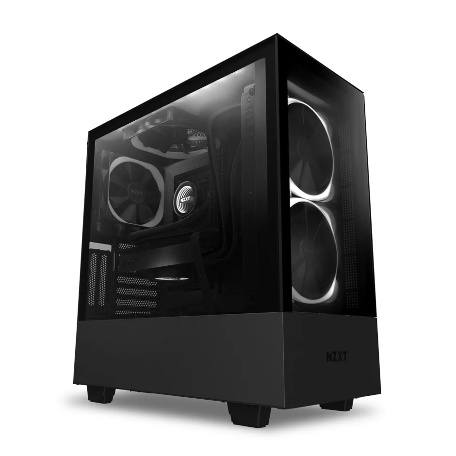 Case ATX NZXT H510 Elite, 1xUSB 3.1, 1xType-C, RGB:(3x140mm+1xStrips), Temp. Glass, CAM Smart, Black