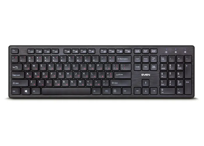 Tastatură SVEN KB-E5900W, Fără fir, Negru