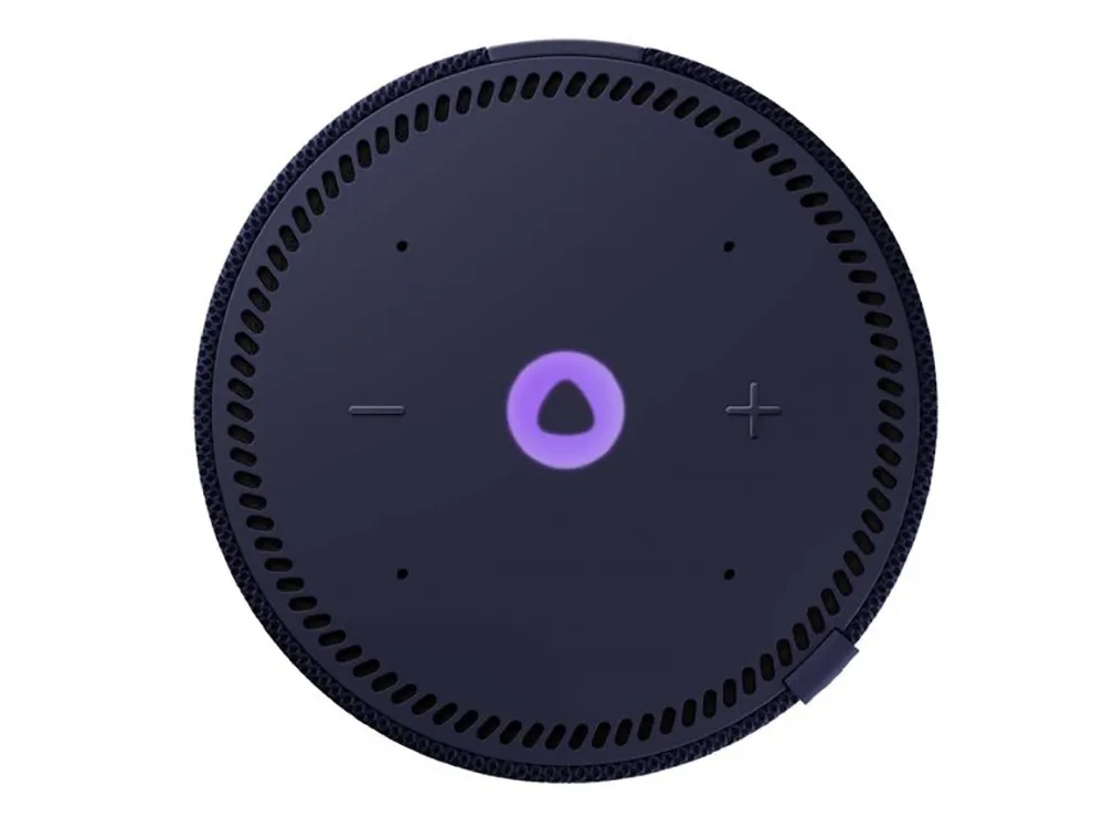 Yandex station mini YNDX-00020B  Blue with clock.