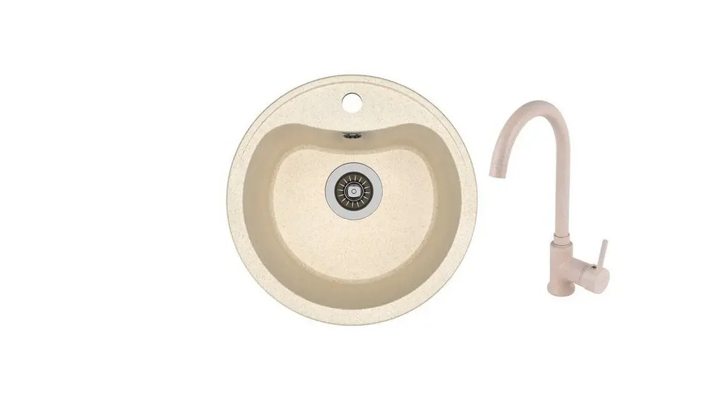 НАБОР мойки G Gans DORA + SanDonna F 7073 бежевый