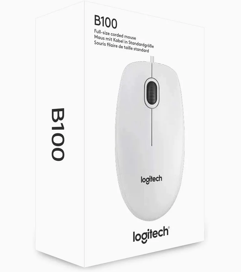 Мышь Logitech B100, Белый