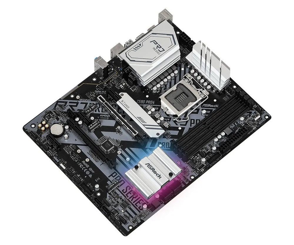 Материнская плата ASRock Z590 Pro4, LGA1200, Intel Z590, ATX