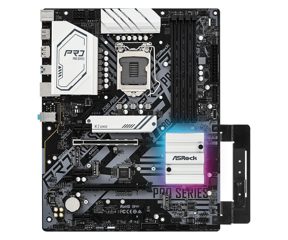 Материнская плата ASRock Z590 Pro4, LGA1200, Intel Z590, ATX