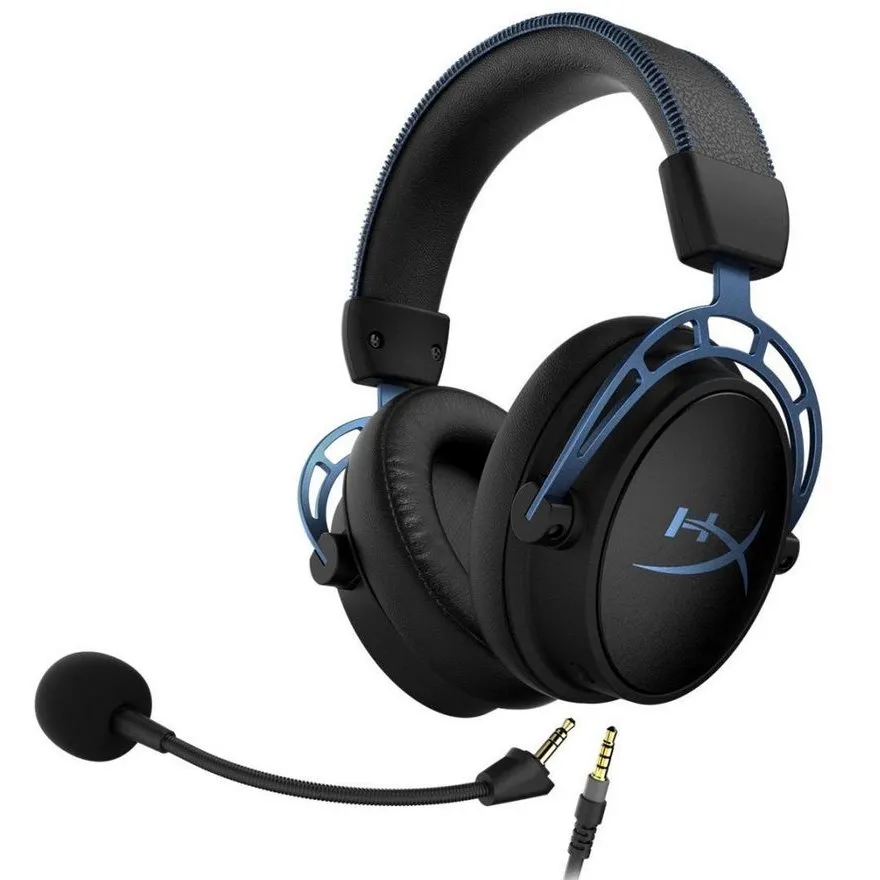 Căști gaming HyperX Cloud Alpha S, Wireless/Cu fir, Negru / Albastru